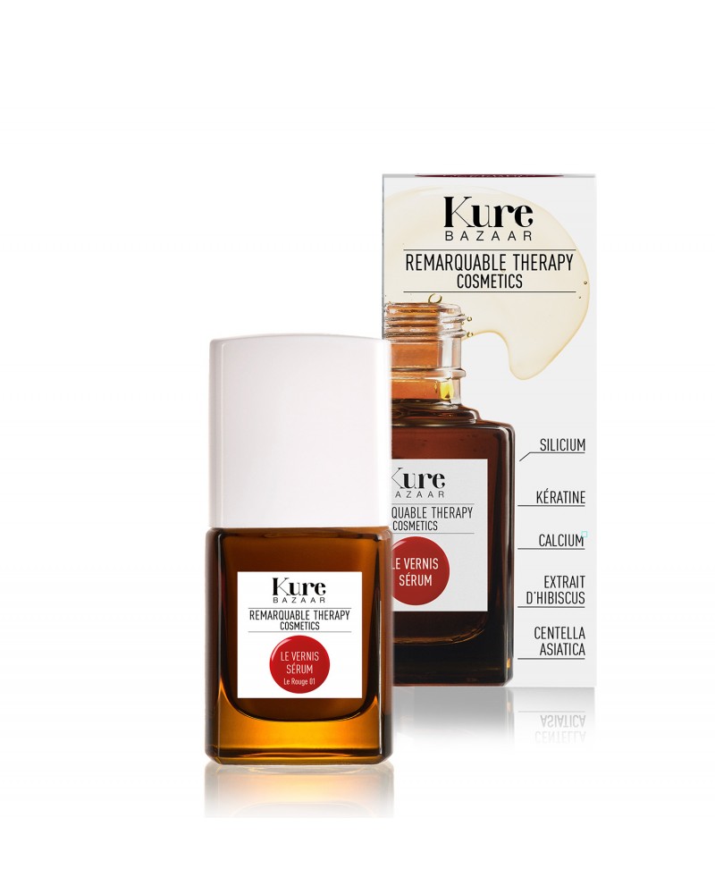 Le Vernis Sérum Rouge 01 Remarquable Therapy Cosmetics Kure Bazaar Paris Le vernis soin qui répare les ongles abîmés